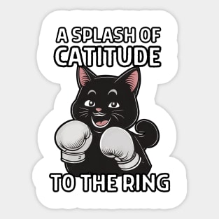 Boxing Cat Sticker